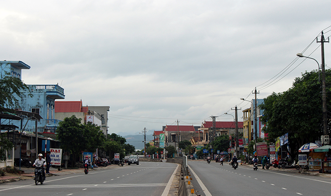 Một góc thị trấn Quán Hàu hôm nay.