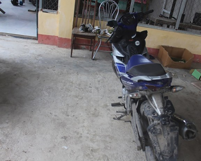 Chiếc xe mô tô bị lấy cắp.
