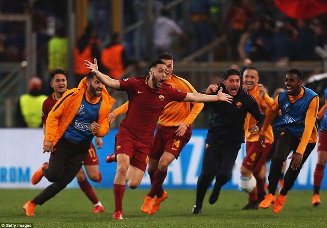 AS Roma thẳng tiến vào bán kết Champions League. (Nguồn: Getty Images)