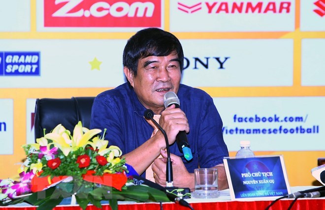 Ông Nguyễn Xuân Gụ, Phó Chủ tịch Liên đoàn Bóng đá Việt Nam từ chức. (Ảnh: Quang Quyết/TTXVN)