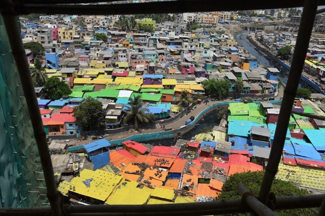 Khu ổ chuột ở Mumbai với diện mạo mới. (Nguồn: AFP)