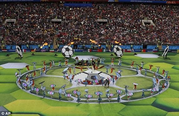 Hình ảnh tại lễ khai mạc World Cup 2018.