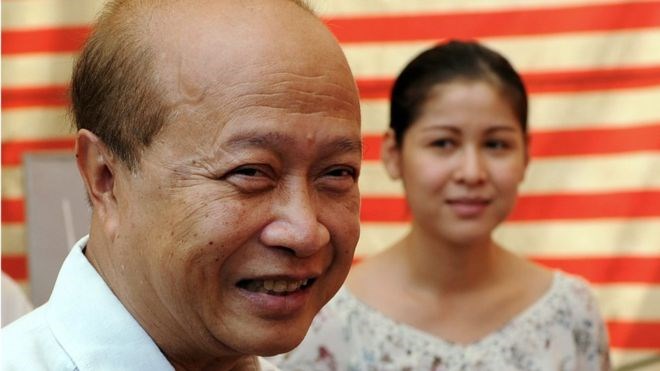 Hoàng thân Norodom Ranariddh và vợ. (Nguồn: BBC)