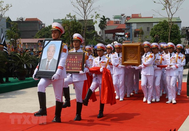 Lễ an táng nguyên Tổng Bí thư Đỗ Mười tại quê nhà Thanh Trì