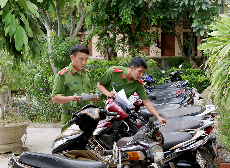 Phá chuyên án trộm cắp tài sản, thu giữ 14 xe mô tô tang vật trong một ngày