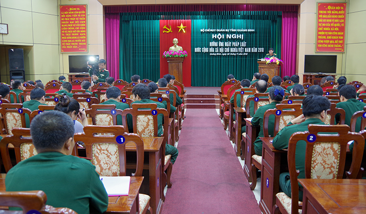 Bộ CHQS tỉnh: Hưởng ứng ngày Pháp luật Việt Nam năm 2018