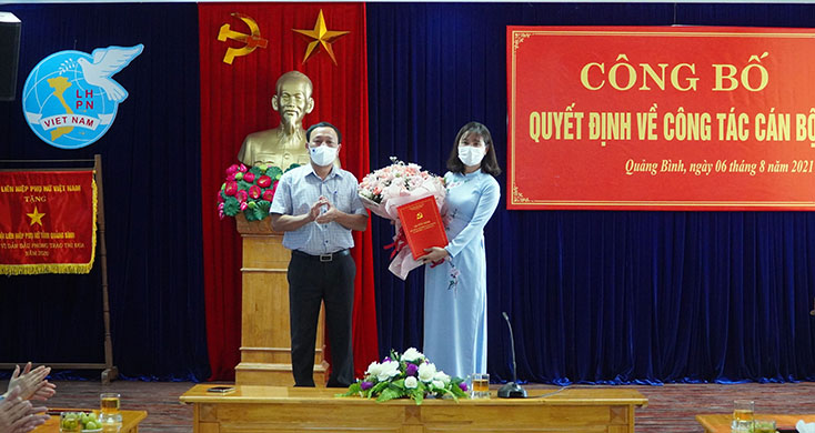 Đồng chí Diệp Thị Minh Quyết được điều động giữ chức Chủ tịch Hội LHPN tỉnh