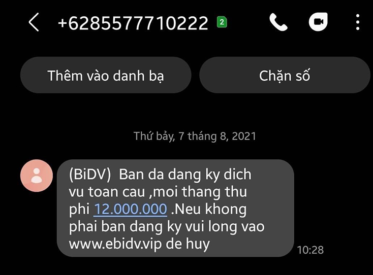 Cảnh giác với tin nhắn mạo danh ngân hàng