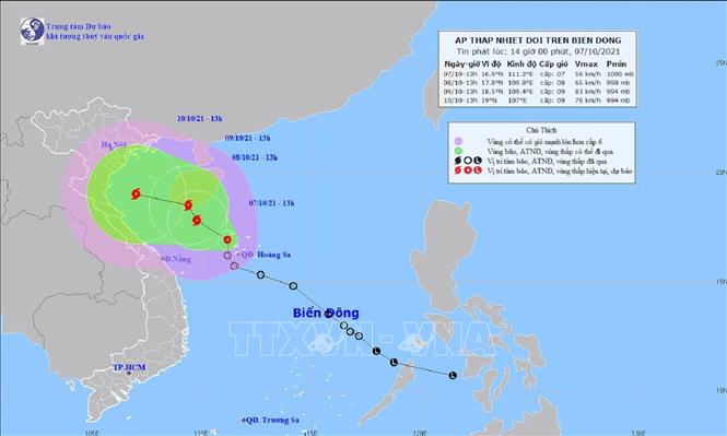 Áp thấp nhiệt đới mạnh lên, cần di chuyển tàu, thuyền khỏi khu vực nguy hiểm