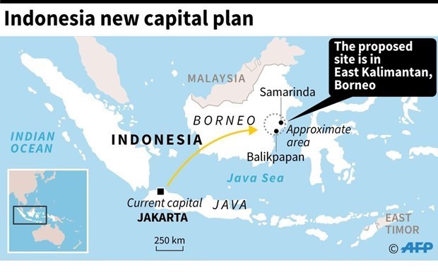 Quốc hội Indonesia dự kiến quyết định việc di dời thủ đô vào tháng Hai