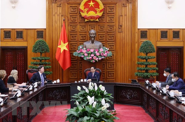 Thủ tướng Phạm Minh Chính tiếp Đại sứ Hoa Kỳ Marc Evans Knapper