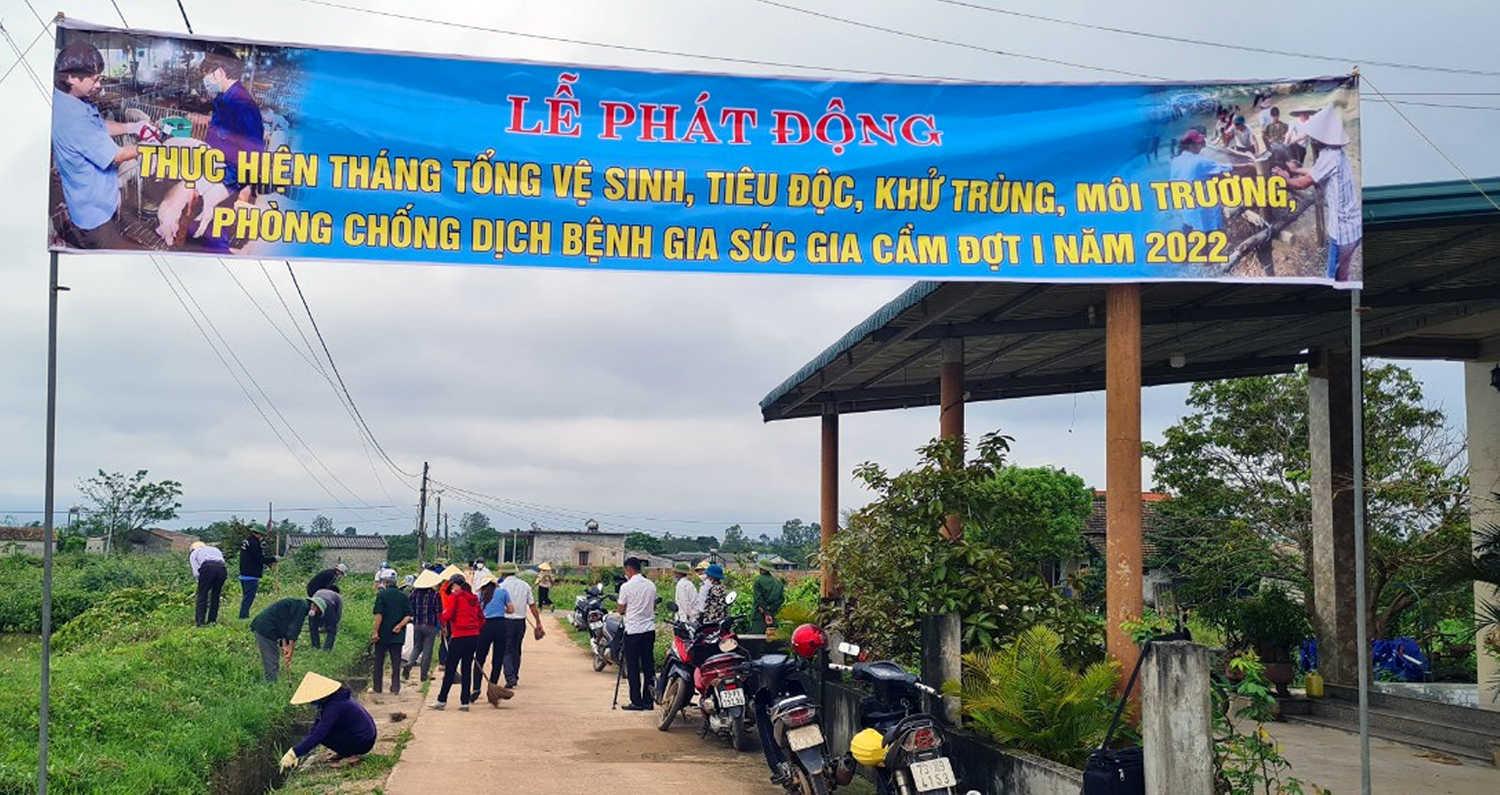 Phát động "Tháng tổng vệ sinh, tiêu độc, khử trùng môi trường năm 2022"