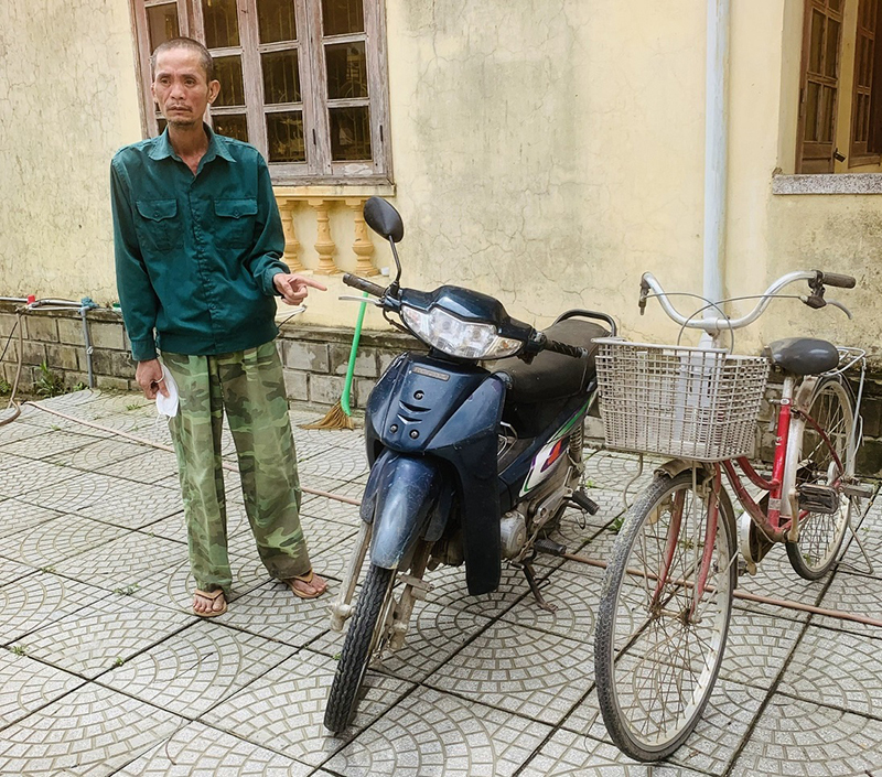 Công an xã Hiền Ninh bắt đối tượng trộm xe máy