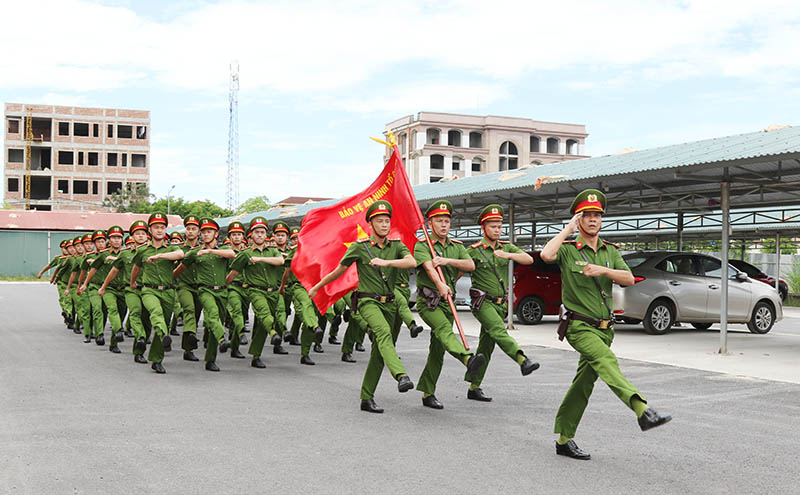 Sẵn sàng cho Hội thi Điều lệnh-Quân sự-Võ thuật-Bắn súng Công an nhân dân năm 2022