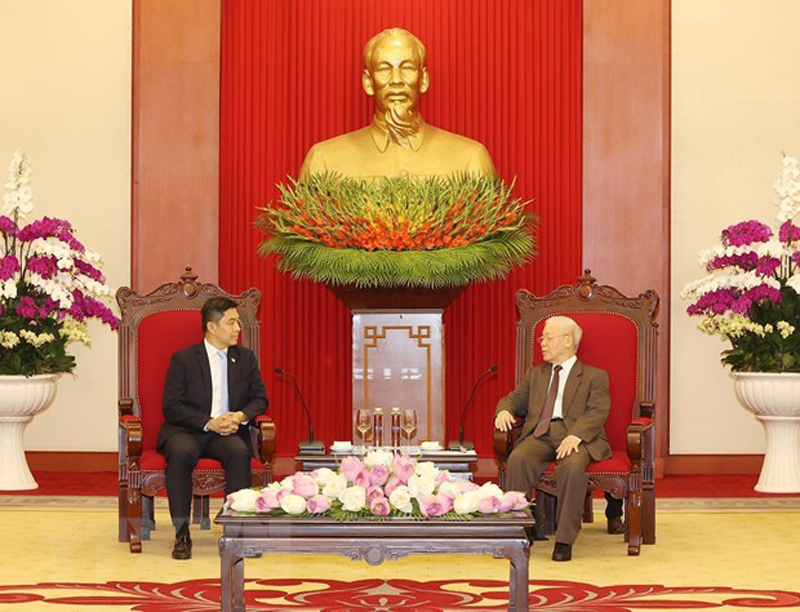 Tổng Bí thư đánh giá cao thành tựu hợp tác Việt Nam-Singapore