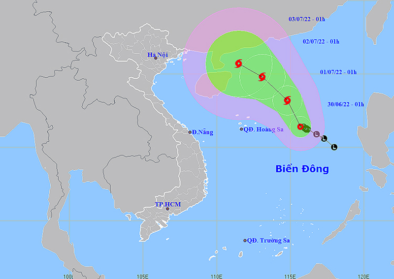 Thời tiết ngày 30/6: Áp thấp nhiệt đới có khả năng mạnh lên thành bão