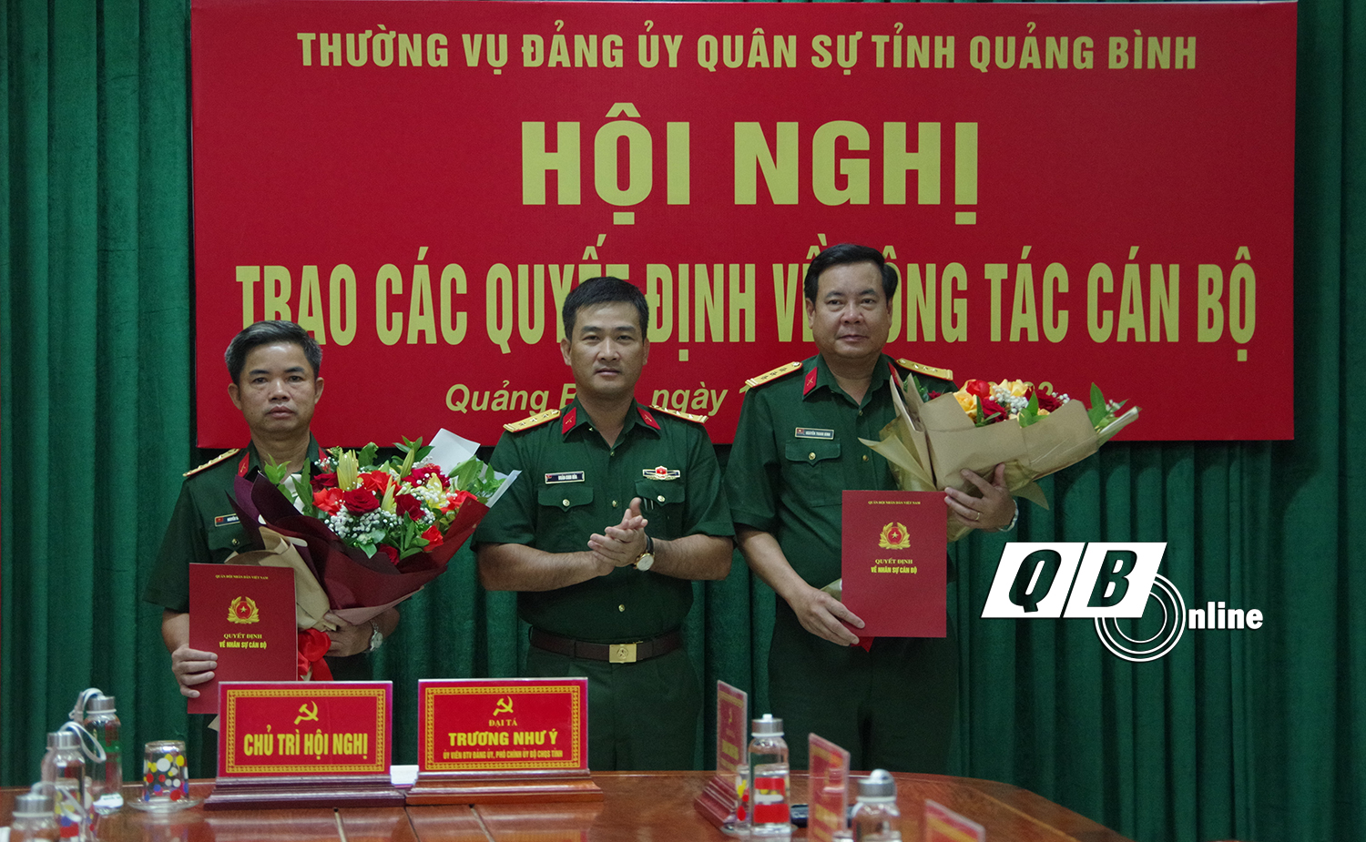 Ban Thường vụ Đảng ủy Quân sự tỉnh: Trao các quyết định về công tác cán bộ