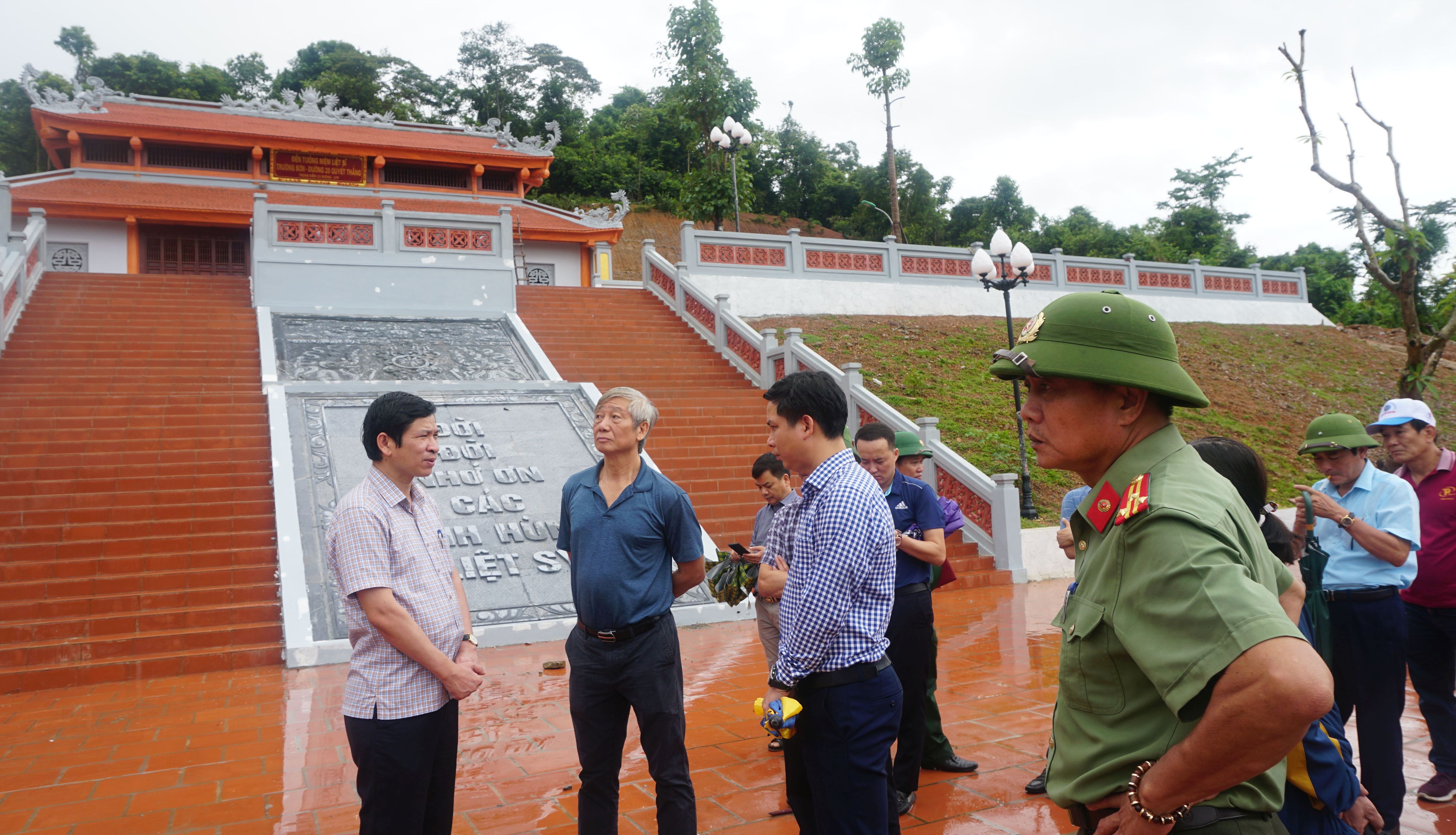 Kiểm tra thực địa dự án Đền tưởng niệm các liệt sĩ Trường Sơn khu vực trọng điểm ATP