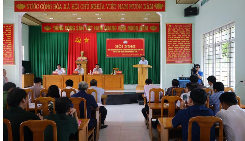 Đại biểu HĐND tỉnh tiếp xúc cử tri huyện Minh Hóa, TX. Ba Đồn