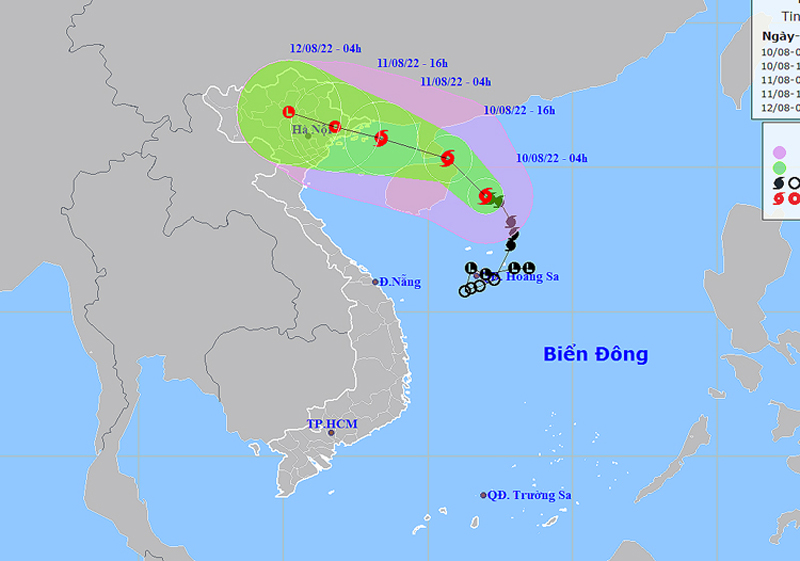 Thời tiết ngày 10/8: Bão số 2 gây mưa to ở Bắc Bộ, Thanh Hóa và Nghệ An