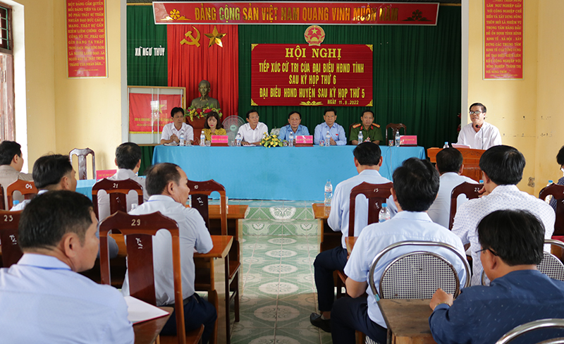 Đại biểu HĐND tỉnh tiếp xúc cử tri huyện Lệ Thủy sau kỳ họp thứ 6