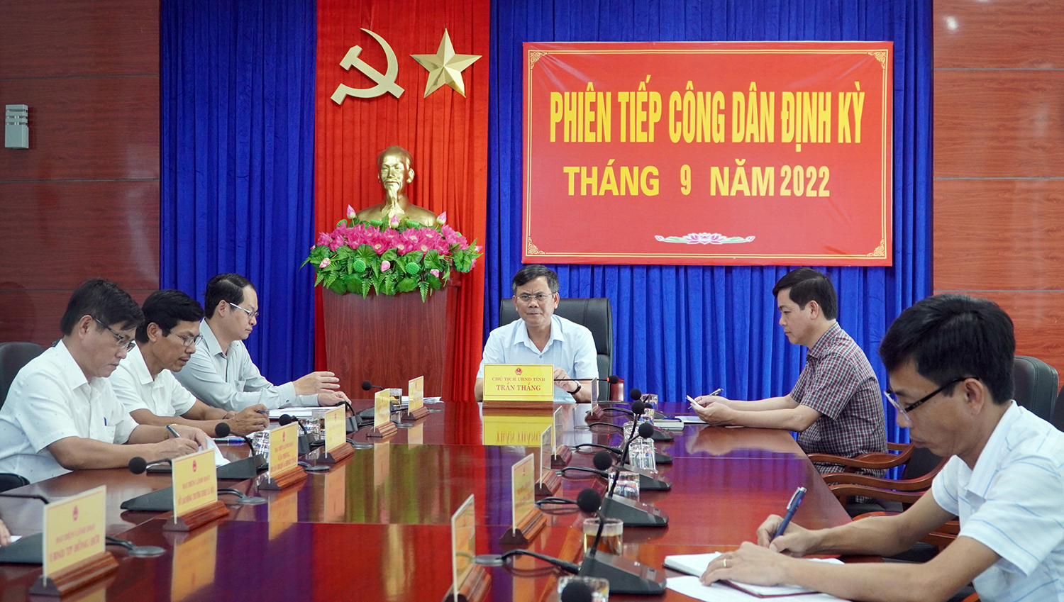 Các đồng chí lãnh đạo tỉnh tiếp công dân định kỳ tháng 9/2022