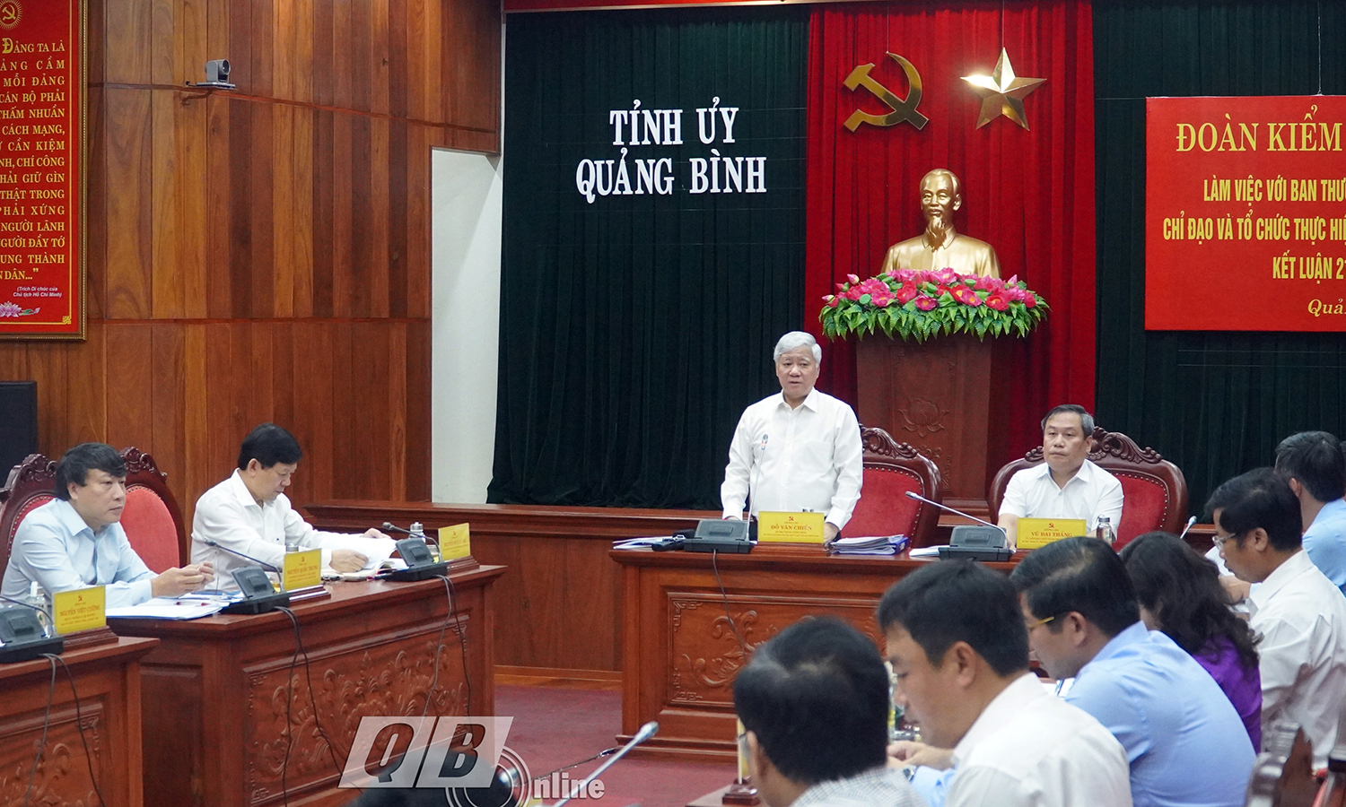Thông qua dự thảo báo cáo kiểm tra của Ban Thường vụ Tỉnh ủy Quảng Bình