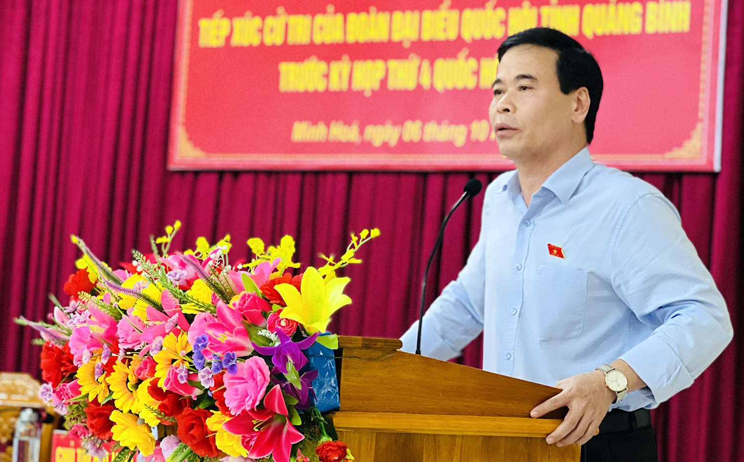 Đoàn Đại biểu Quốc hội tỉnh tiếp xúc cử tri tại huyện Minh Hóa