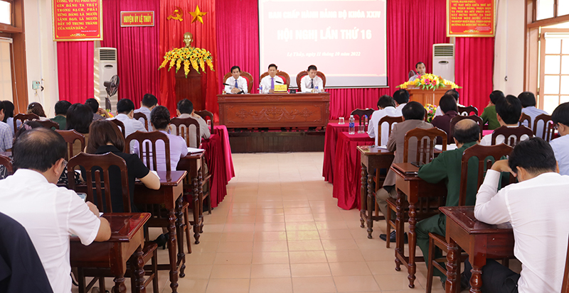 Hội nghị Ban Chấp hành Đảng bộ huyện Lệ Thủy lần thứ 16