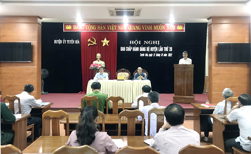 Hội nghị Ban Chấp hành Đảng bộ huyện Tuyên Hóa lần thứ 26