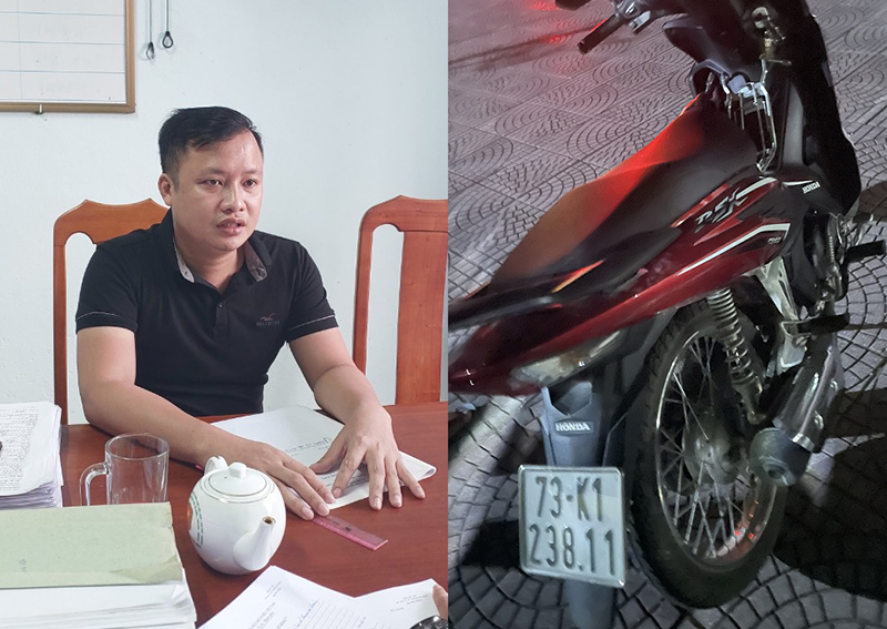 Công an xã Quảng Trung bắt đối tượng trộm xe máy