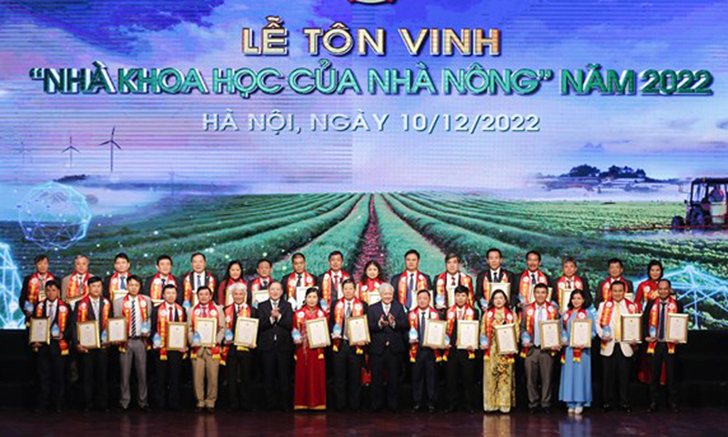 Hội Nông dân tôn vinh 62 nhà khoa học của nhà nông năm 2022