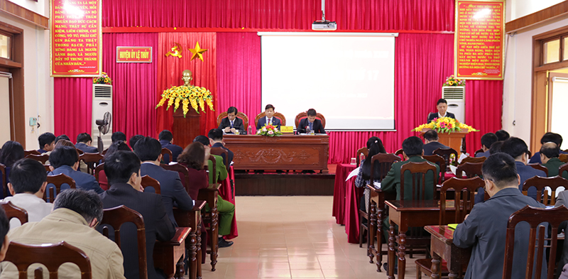 Hội nghị Ban Chấp hành Đảng bộ huyện Lệ Thủy lần thứ 17