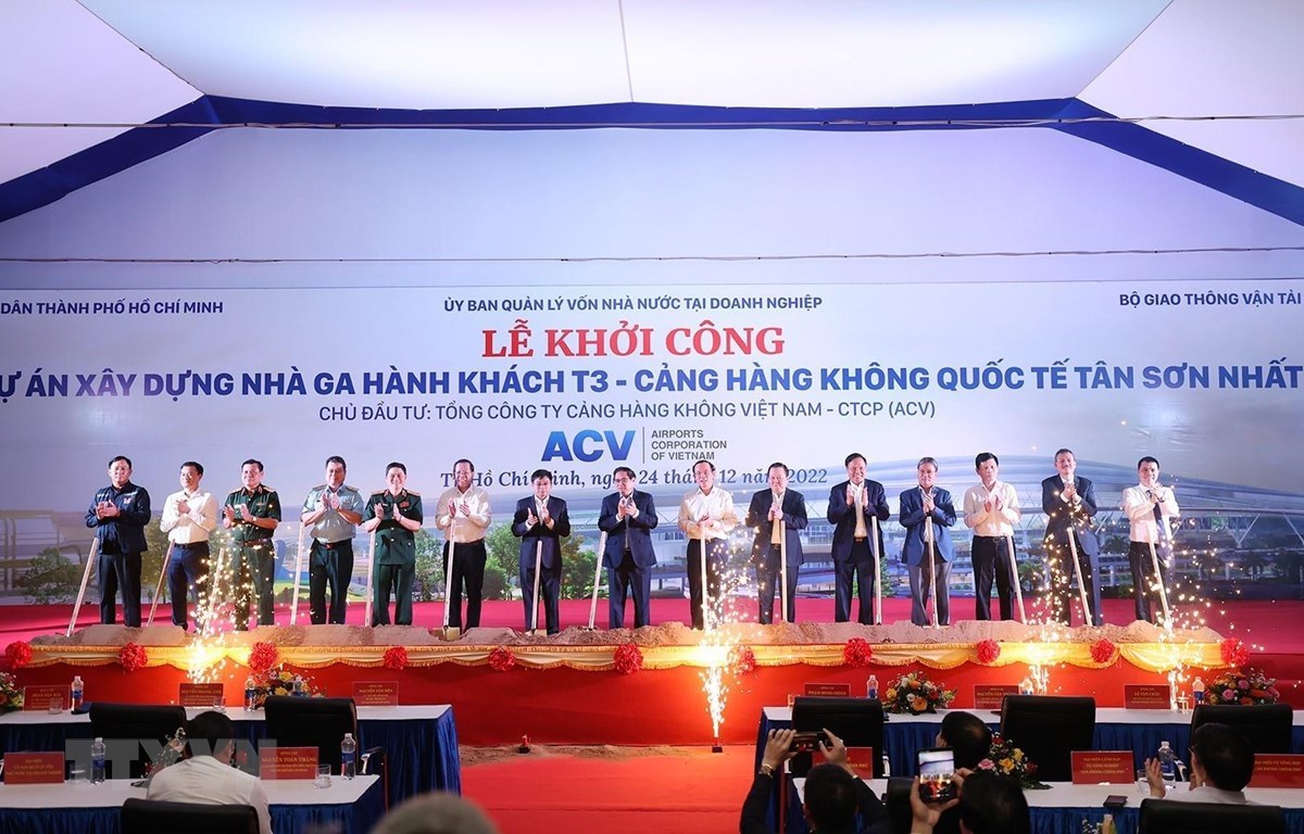 Thủ tướng phát lệnh khởi công xây dựng Nhà ga T3 Sân bay Tân Sơn Nhất