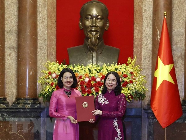 Quyền Chủ tịch nước trao quyết định bổ nhiệm nhiều Đại sứ Việt Nam