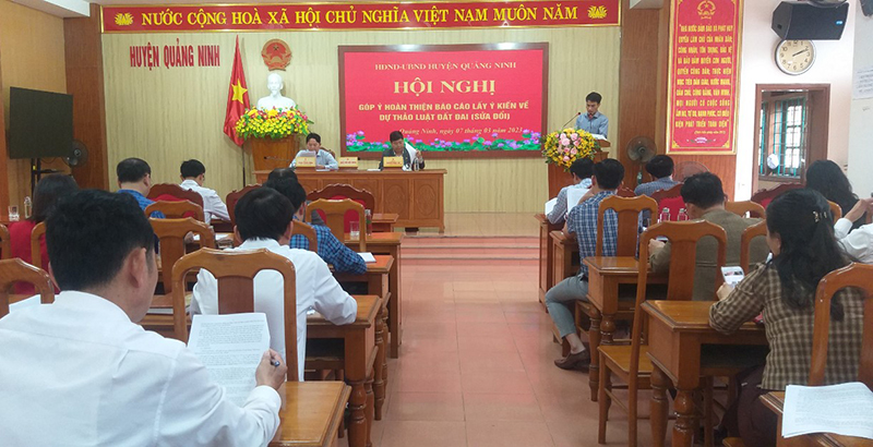 Quảng Ninh: Trên 9.000 lượt ý kiến góp ý dự thảo Luật Đất đai (sửa đổi)