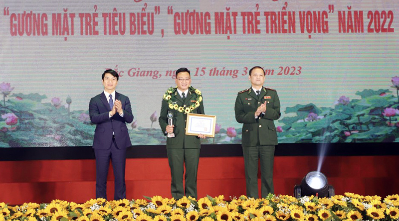 Một cá nhân của Bộ đội Biên phòng tỉnh được tuyên dương "Gương mặt trẻ tiêu biểu" năm 2022