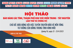 Hội thảo Báo Đảng các tỉnh, thành phố khu vực miền Trung-Tây Nguyên, lần thứ 10 (vòng 4)