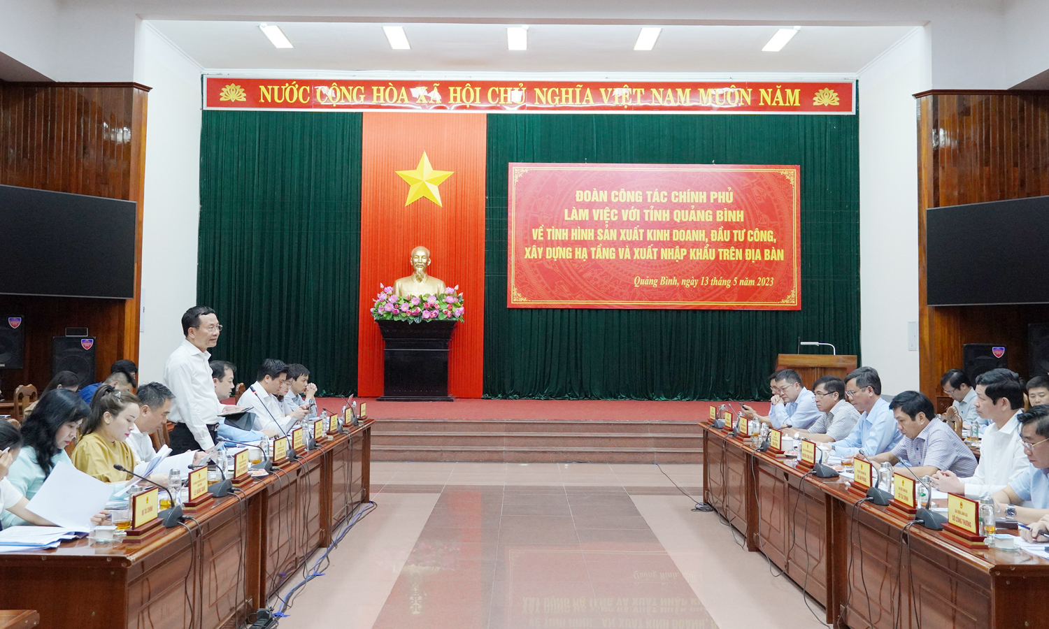 Đoàn công tác của Chính phủ làm việc với lãnh đạo tỉnh Quảng Bình