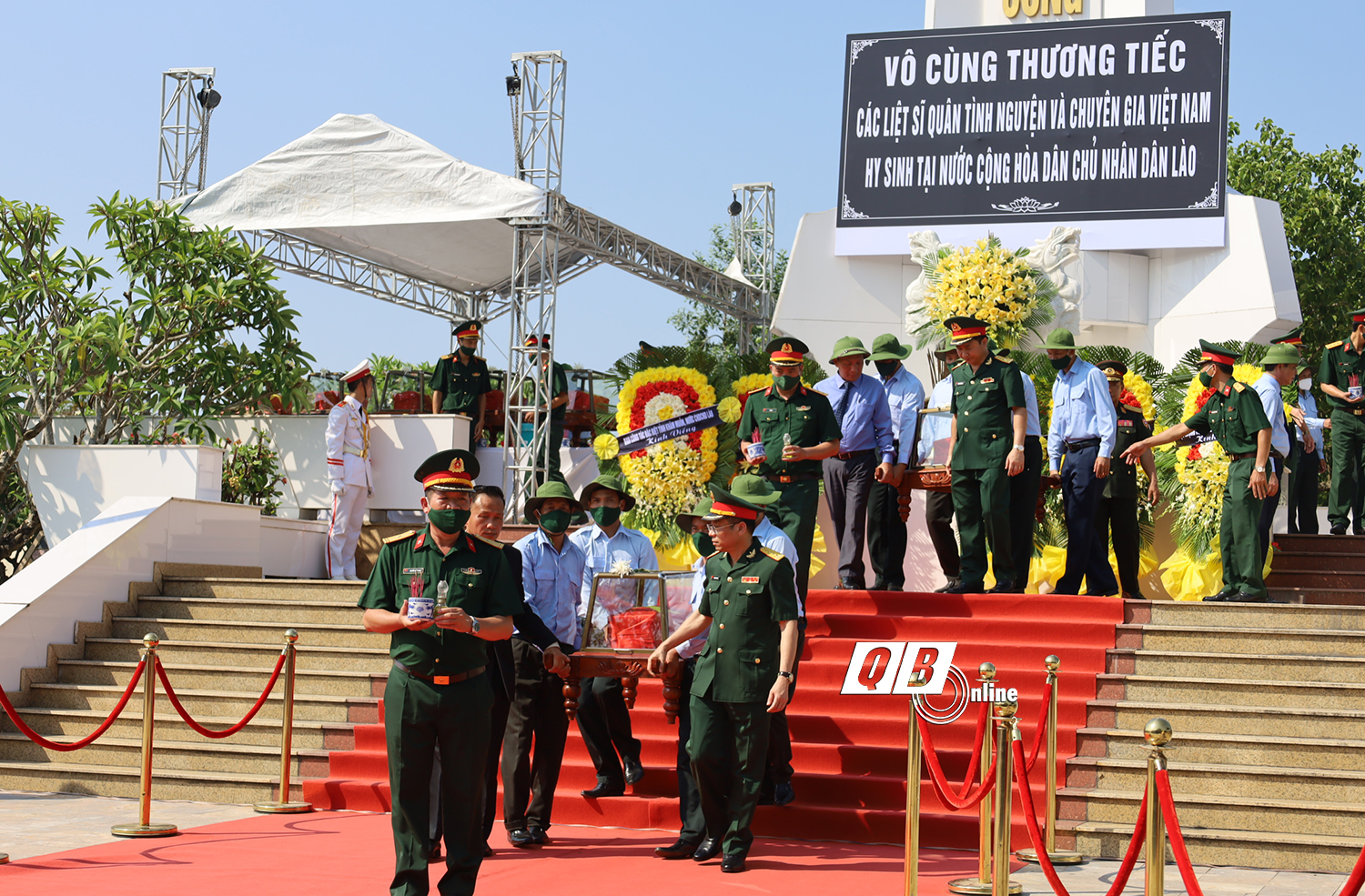 Lễ truy điệu, an táng 19 hài cốt liệt sĩ hy sinh tại Lào