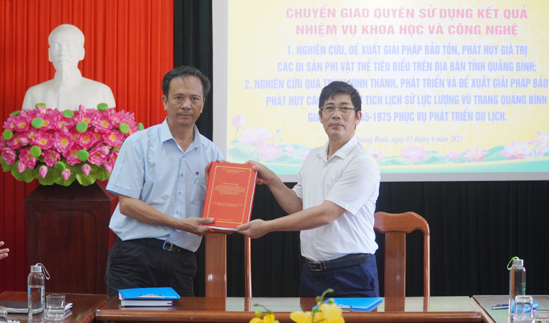 Chuyển giao quyền sử dụng kết quả nghiên cứu khoa học cho Sở Văn hóa và Thể thao