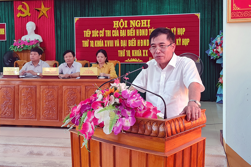 Đại biểu HĐND tỉnh tiếp xúc cử tri tại huyện Minh Hóa và Quảng Ninh