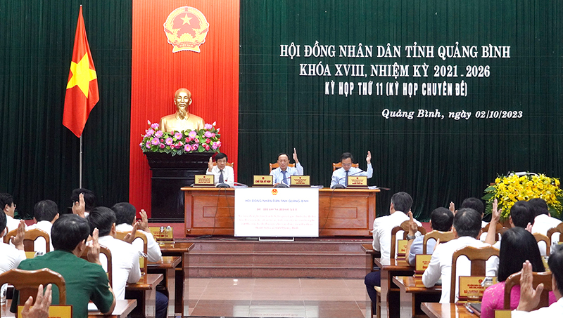 Nghị quyết HĐND tỉnh Quảng Bình khóa XVIII, nhiệm kỳ 2021-2026, kỳ họp thứ 11
