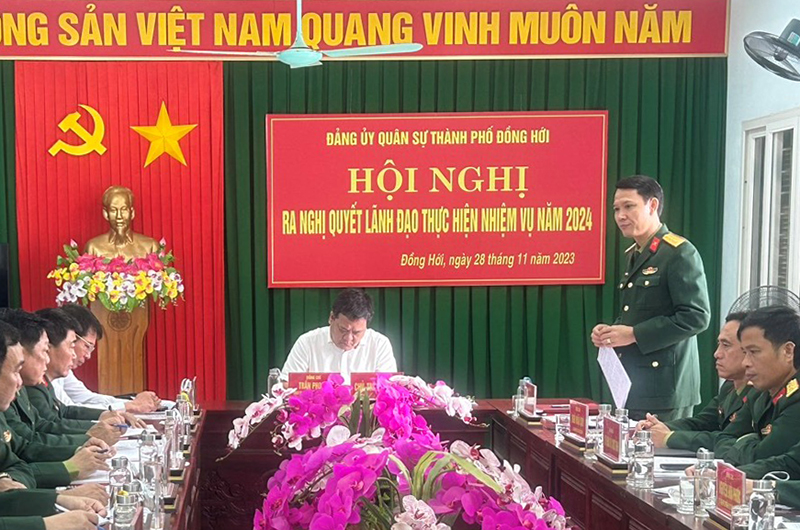 Đảng ủy Quân sự TP. Đồng Hới: Ra nghị quyết lãnh đạo thực hiện nhiệm vụ năm 2024