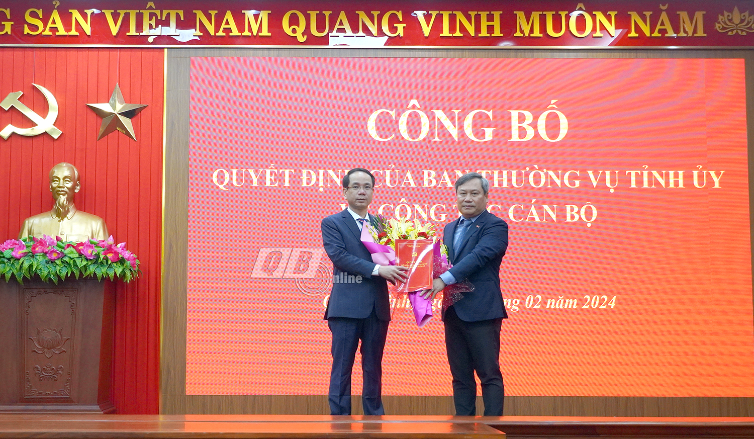 Công bố quyết định điều động, bổ nhiệm Trưởng ban Dân vận Tỉnh ủy