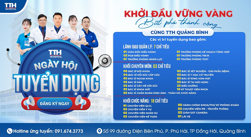 Ngày hội tuyển dụng "Khởi đầu vững vàng - Bứt phá thành công" cùng TTH Quảng Bình
