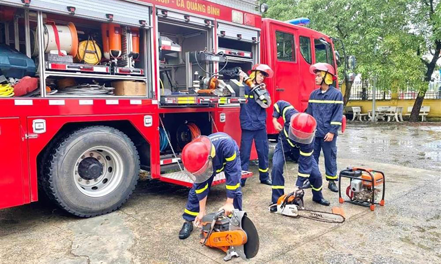 Bám sát phương châm "4 tại chỗ" để phòng cháy, chữa cháy và cứu nạn, cứu hộ