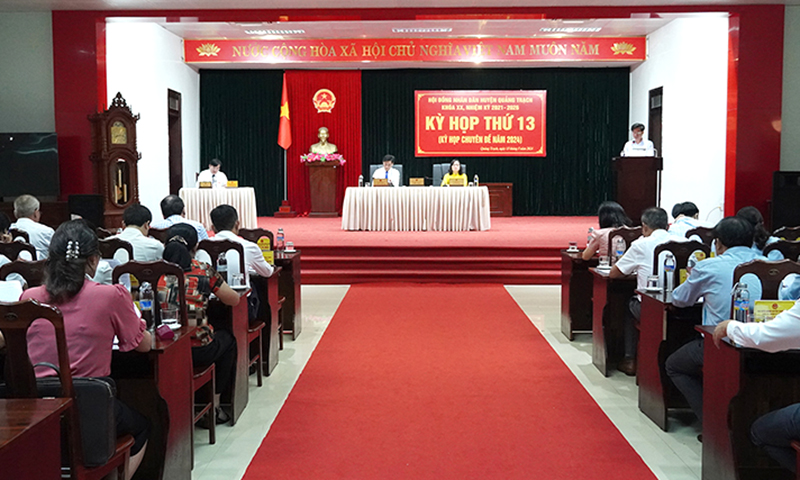 HĐND huyện Quảng Trạch: Thông qua nghị quyết về việc không sắp xếp đơn vị hành chính cấp xã