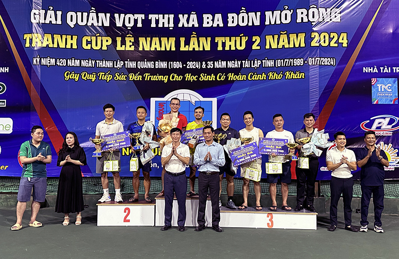 Câu lạc bộ tennis Ba Đồn: Tổ chức giải quần vợt gây quỹ thiện nguyện