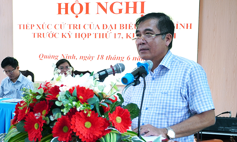 Đại biểu HĐND tỉnh khóa XVIII tiếp xúc cử tri